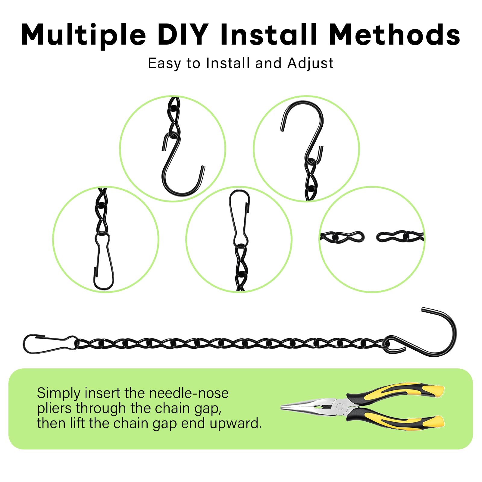 ZUZUAN 12 spring hooks included for secure, adjustable hanging setups.