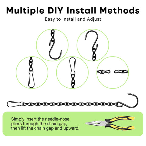 ZUZUAN 12 spring hooks included for secure, adjustable hanging setups.