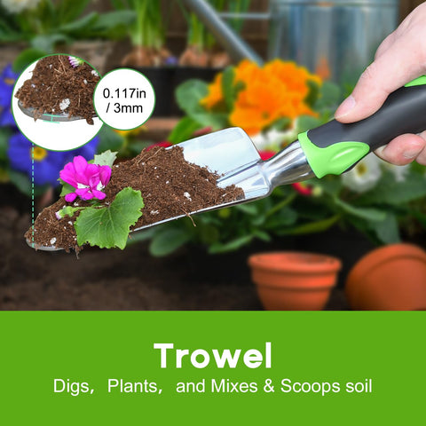 ZUZUAN transplant trowel with dual-scale for precise planting depth.