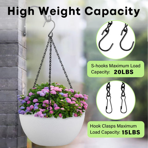 ZUZUAN hanging basket hooks set ready for planters and lanterns