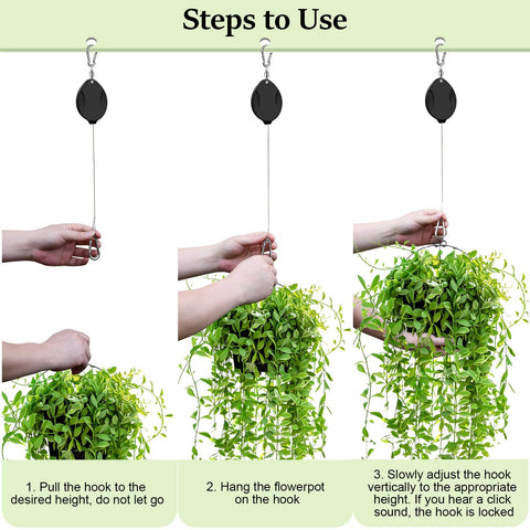 ZUZUAN versatile garden hanging system for plants, feeders, and wind chimes