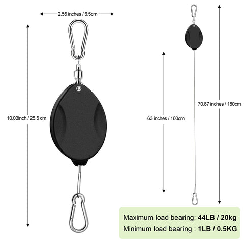 ZUZUAN retractable pulley in action for height control.