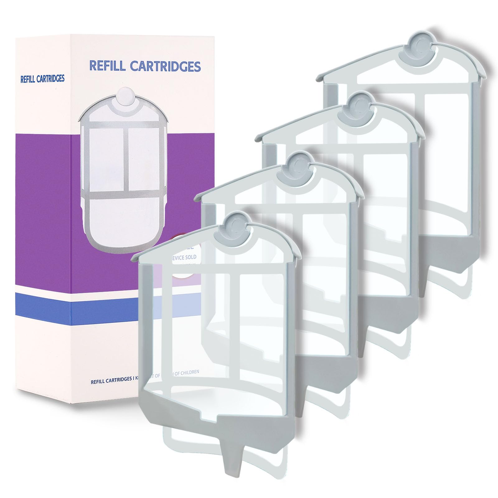 ZVVN four-pack refill cartridges for M364A and Max showing compatibility and value