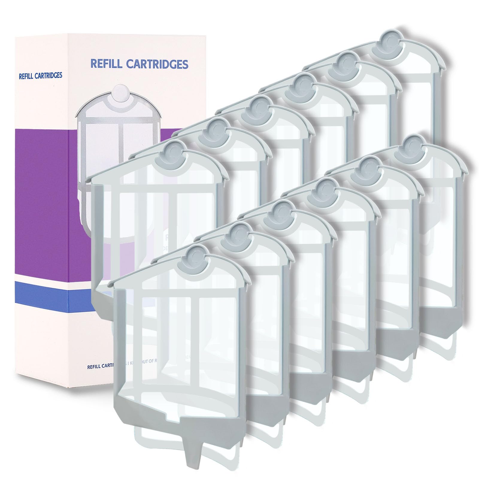 ZVVN refill cartridges 12-pack ready for quick, continuous replacements.