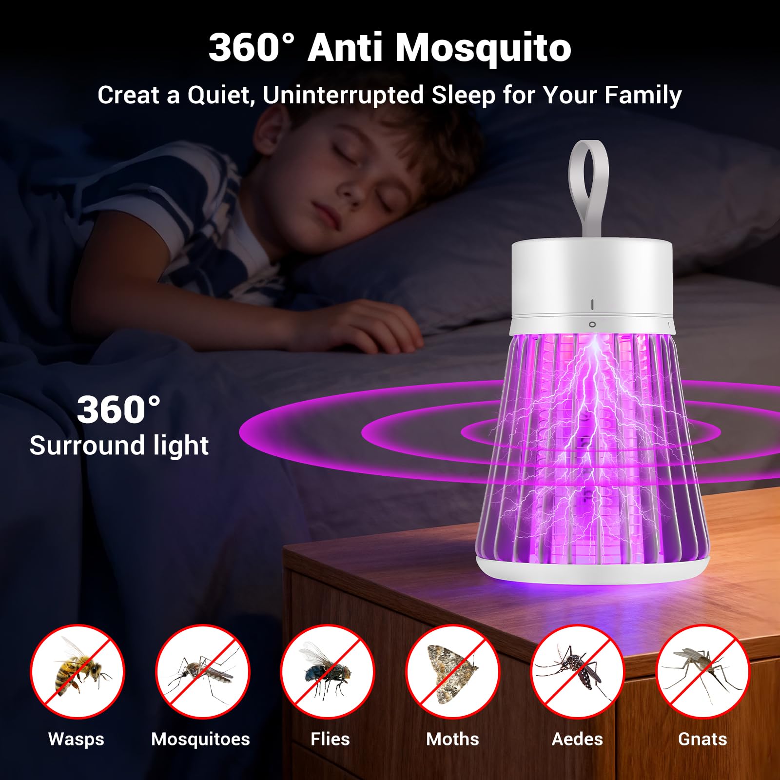 ZwrKing USB-rechargeable fly zapper enables cordless use indoors or outdoors