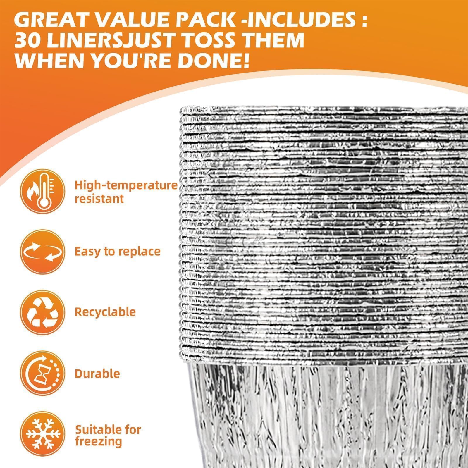 ZWYSLFCY easy-clean foil pan for fast, hygienic grease disposal.