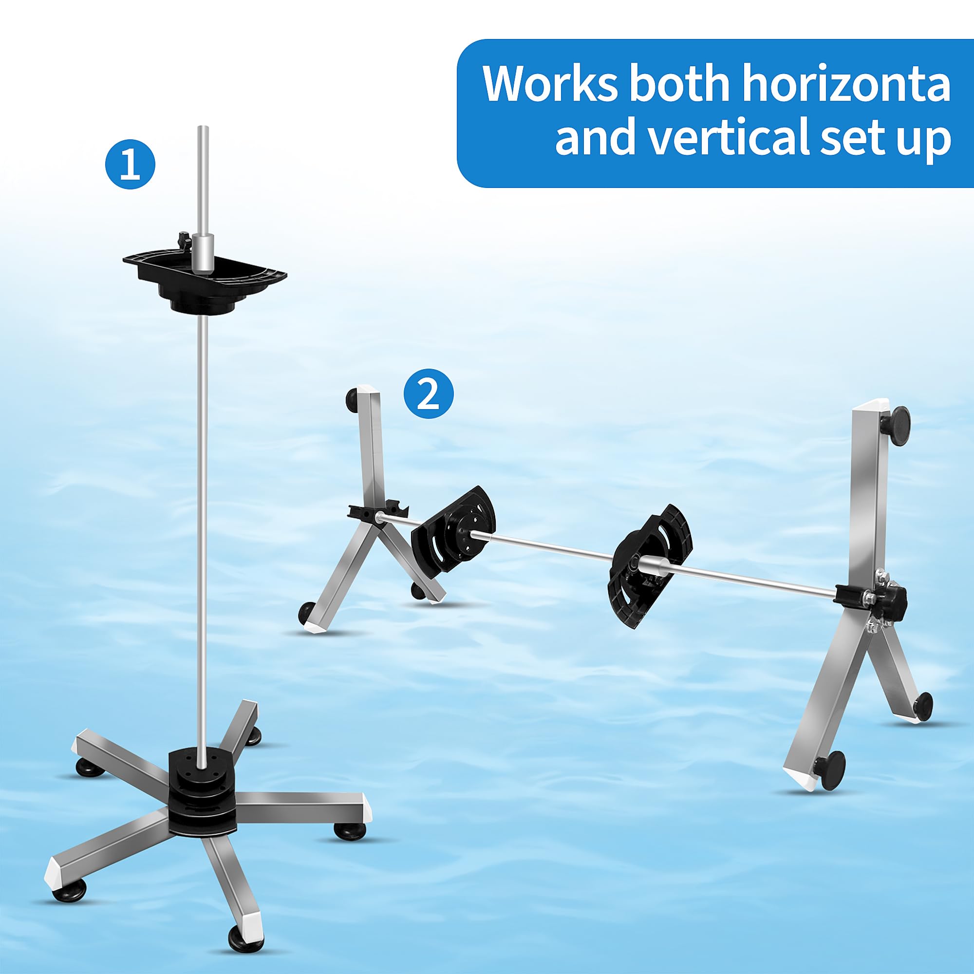 ZXBAZBB pool filter cleaner stand shows 3-inch cartridge compatibility.