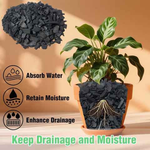 ZXFUTURE air-pores charcoal improves soil aeration for healthy roots