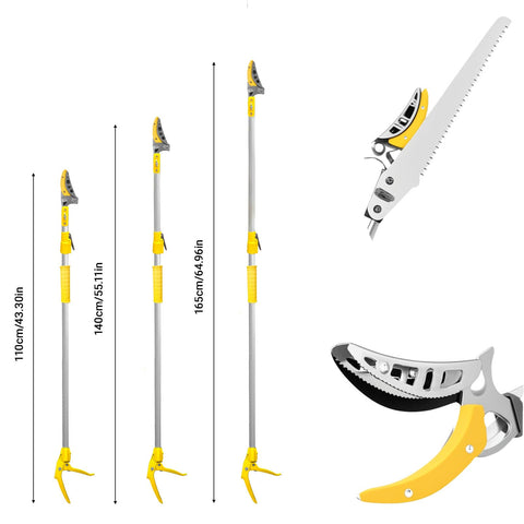 ZXFUTURE rotating-head pruner extends reach for safe ground-based trimming.