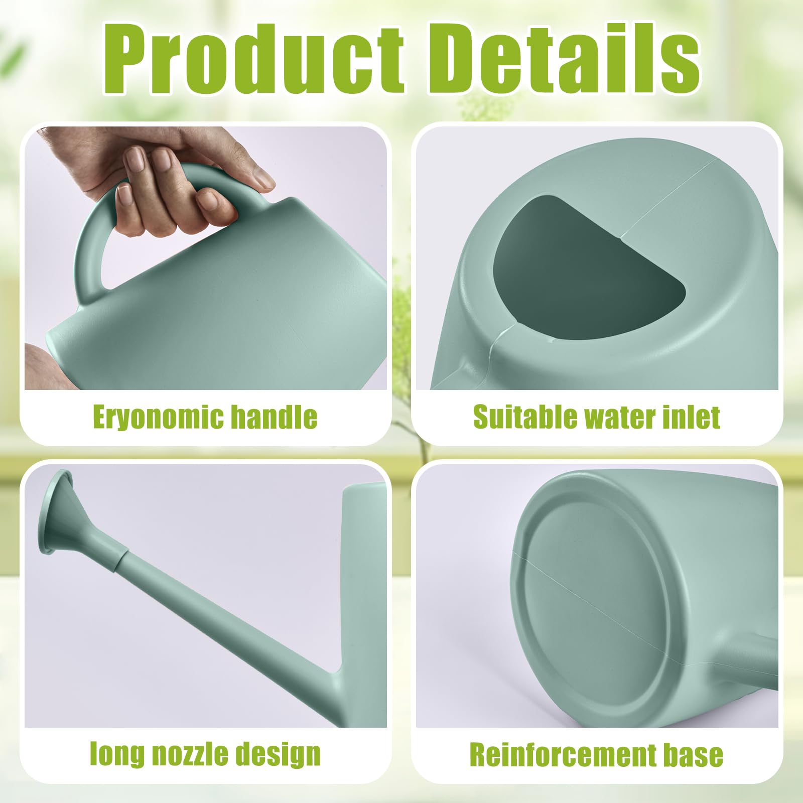 Durable thick plastic construction helps resist cracks during outdoor use.