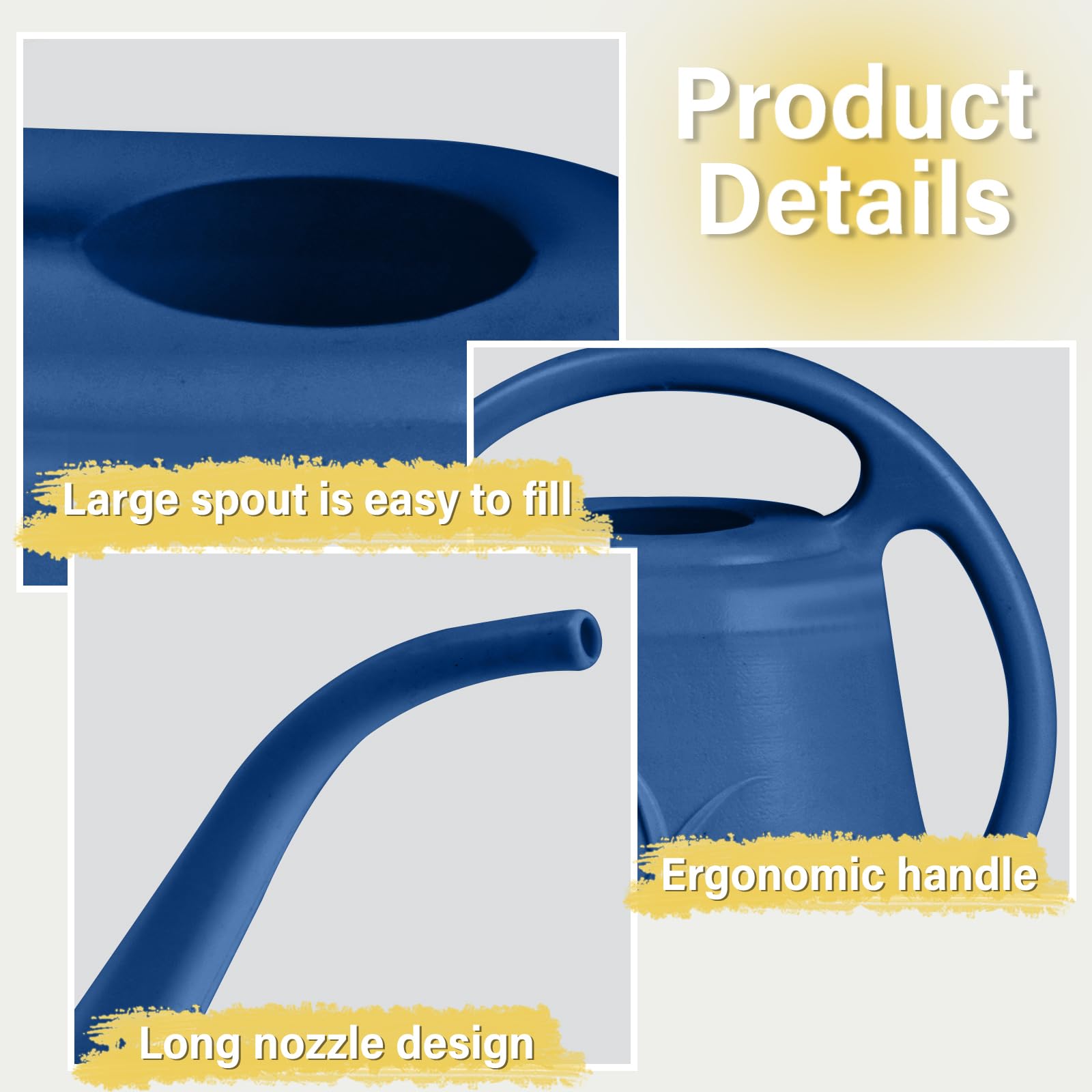 Durable thick plastic resists cracks for long-lasting outdoor use with ZXJ can.