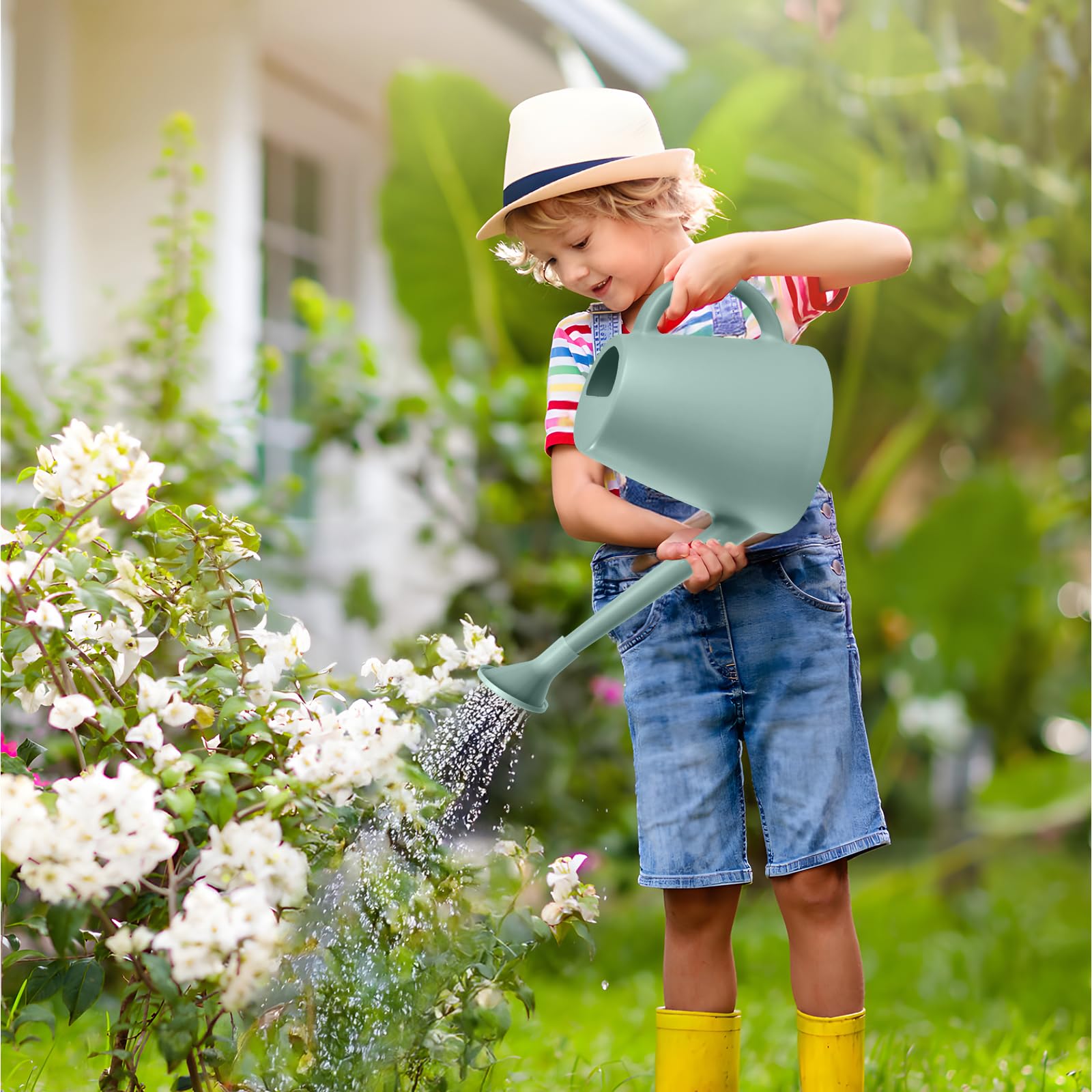 Removable sprayer offers steady stream or gentle shower for versatility.