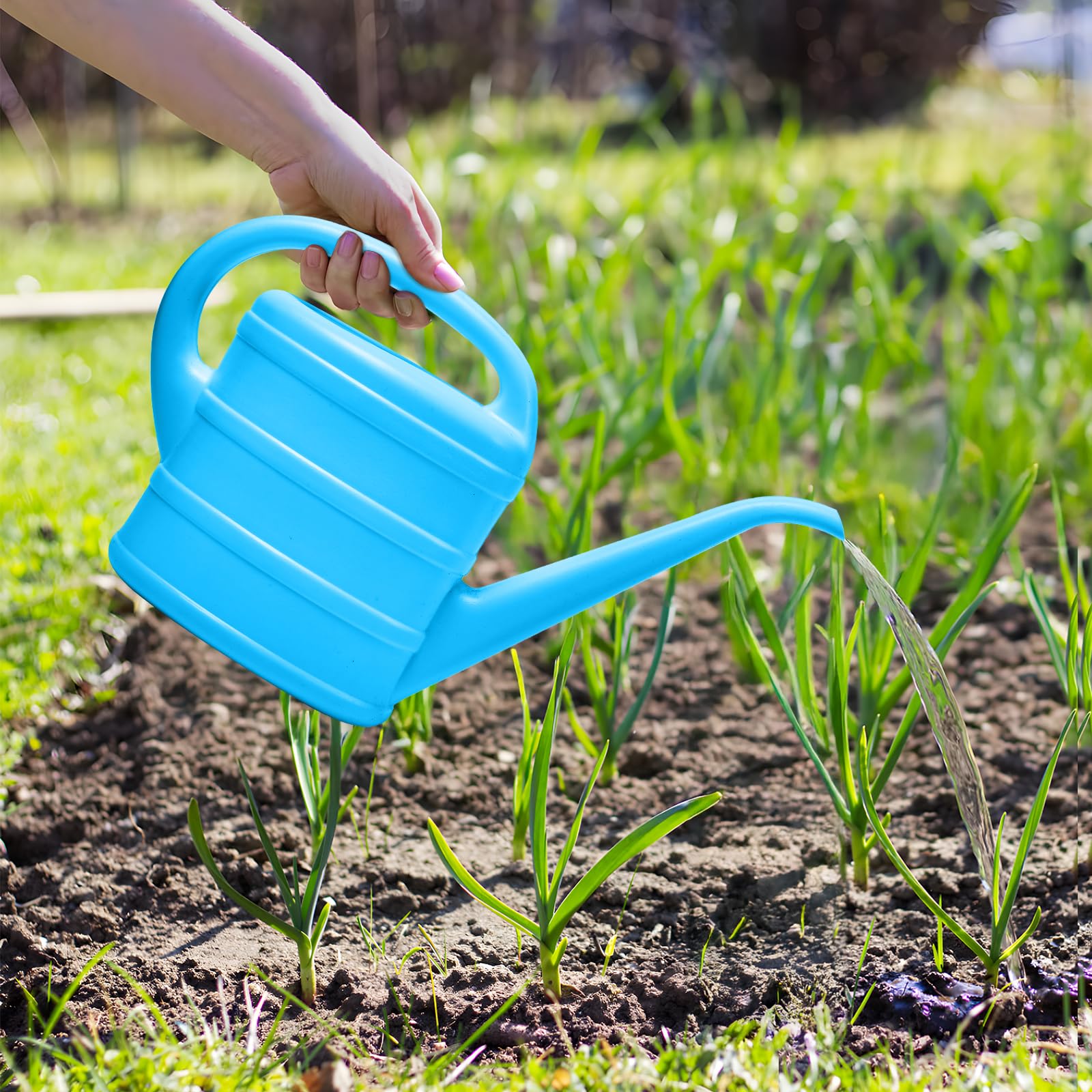 ZXJ blue indoor-outdoor watering can for versatile plant care