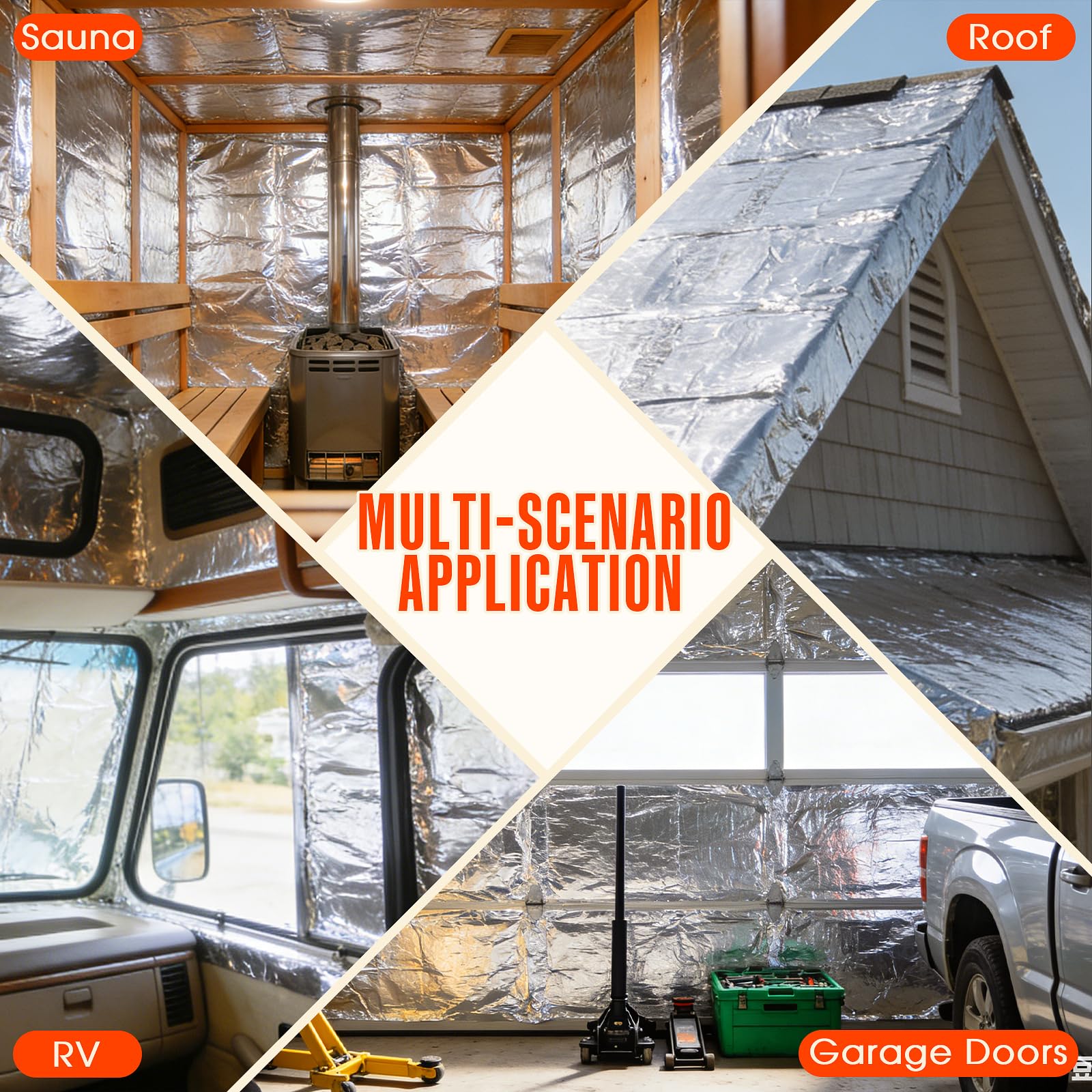 ZXQDRE versatile barrier for sauna, attic, garage, and crawl space applications.