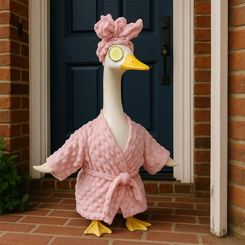 Zxsluktv goose spa headwrap highlights a secure, invisible fit for outdoor displays.