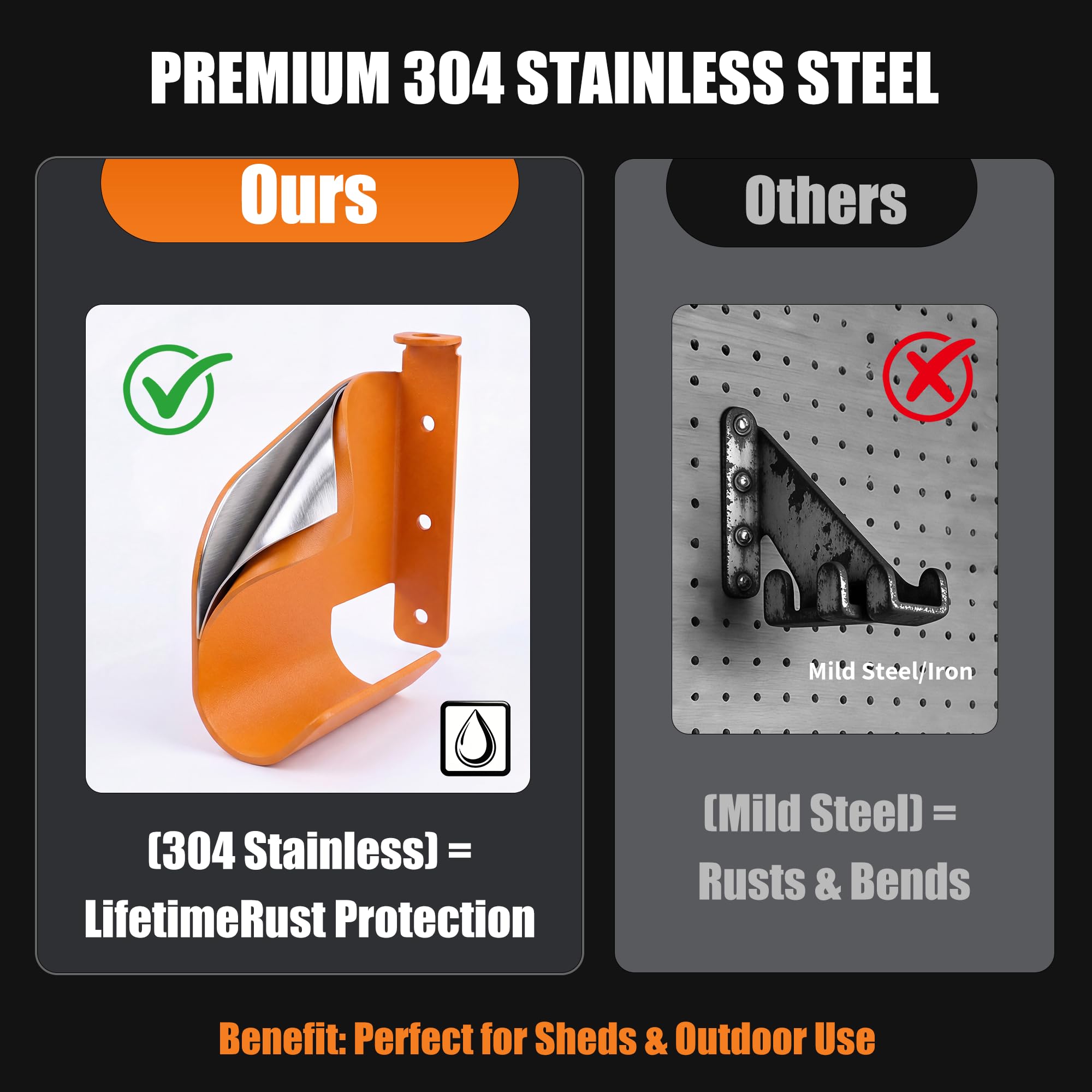 Zxturbi orange powder-coated finish improves visibility in busy workshops.