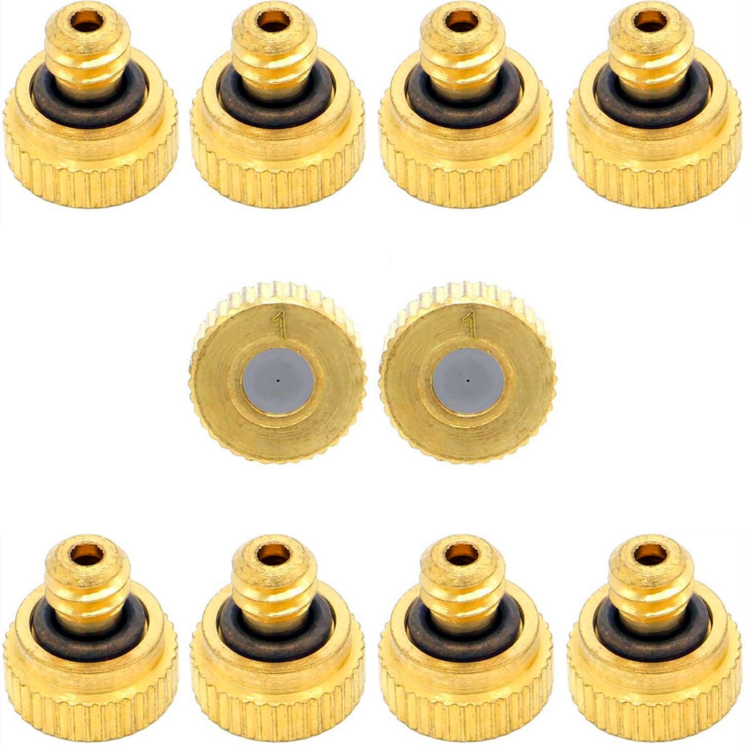 ZXUEZHENG brass misting nozzle with 0.1mm orifice for fine outdoor mist.