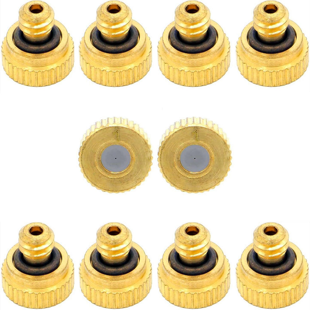 ZXUEZHENG brass misting nozzle with 0.1mm orifice for fine outdoor mist.