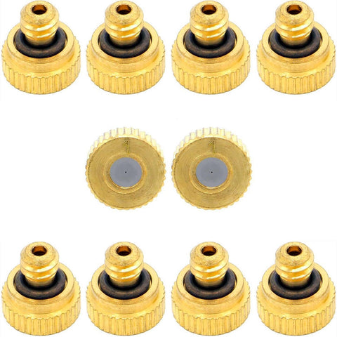 ZXUEZHENG brass misting nozzle with 0.1mm orifice for fine outdoor mist.