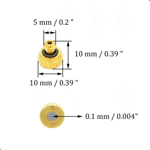 ZXUEZHENG nozzle shows 10-24 UNC thread for secure mounting.