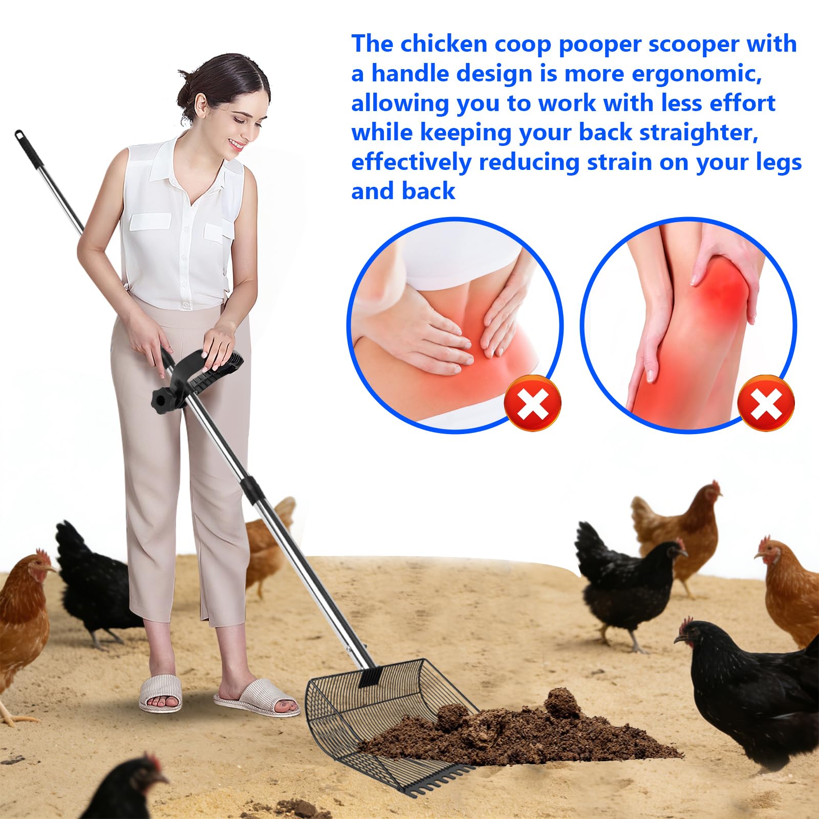 Zxweqr versatile coop cleaning tool suitable for barns stables and gardens