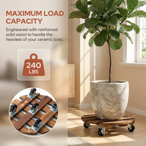 ZXZYHFTY 12-inch base shown fitting a range of planters.