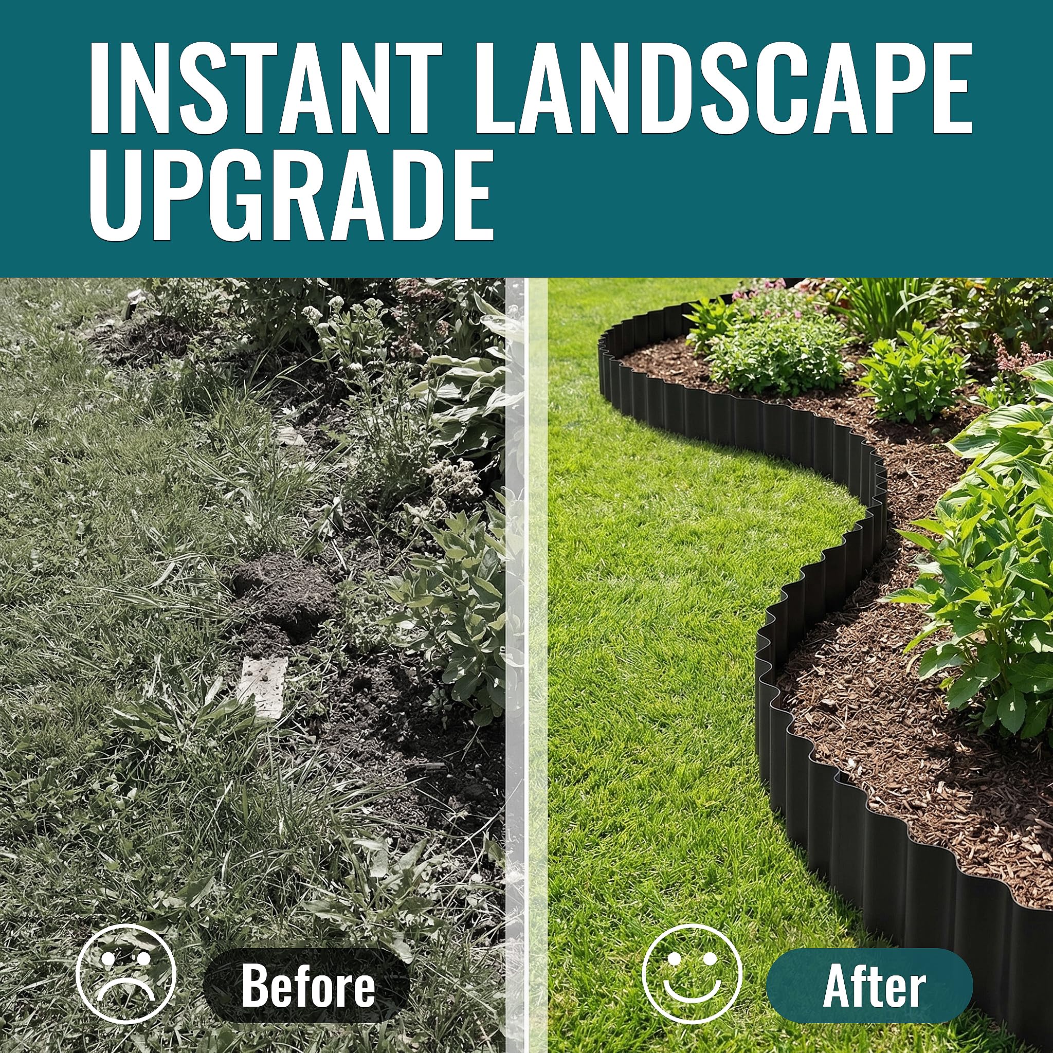 ZXZYHFTY bendable edging fits corners and irregular beds for flexible garden layouts.