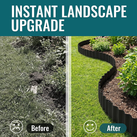 ZXZYHFTY bendable edging fits corners and irregular beds for flexible garden layouts.