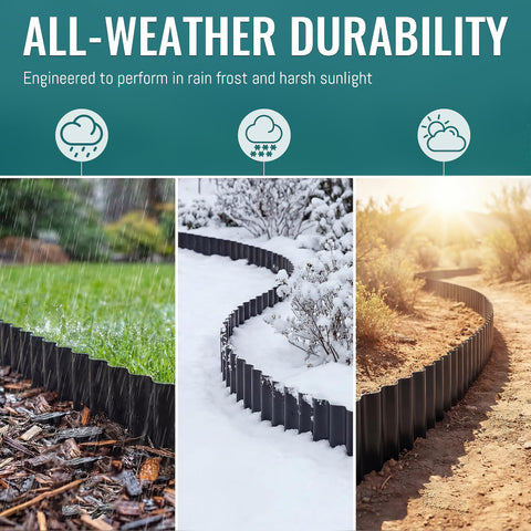 ZXZYHFTY durable, weatherproof edging withstands rain and sun with lasting performance.