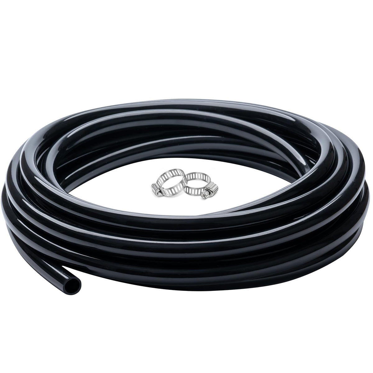 ZY-hosetube 1in ID tubing close-up shows flexible, kink-resistant design for garden irrigation.