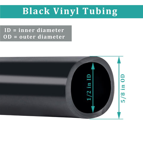 ZY-hosetube close-up shows durable black vinyl tubing and smooth interior.