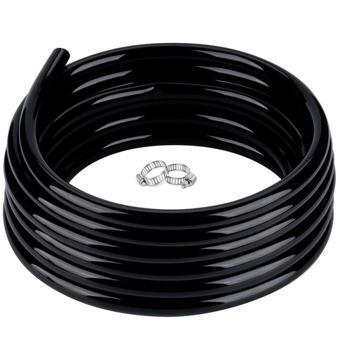 ZY-hosetube halfinch black tubing, coiled for easy storage and flexible use.