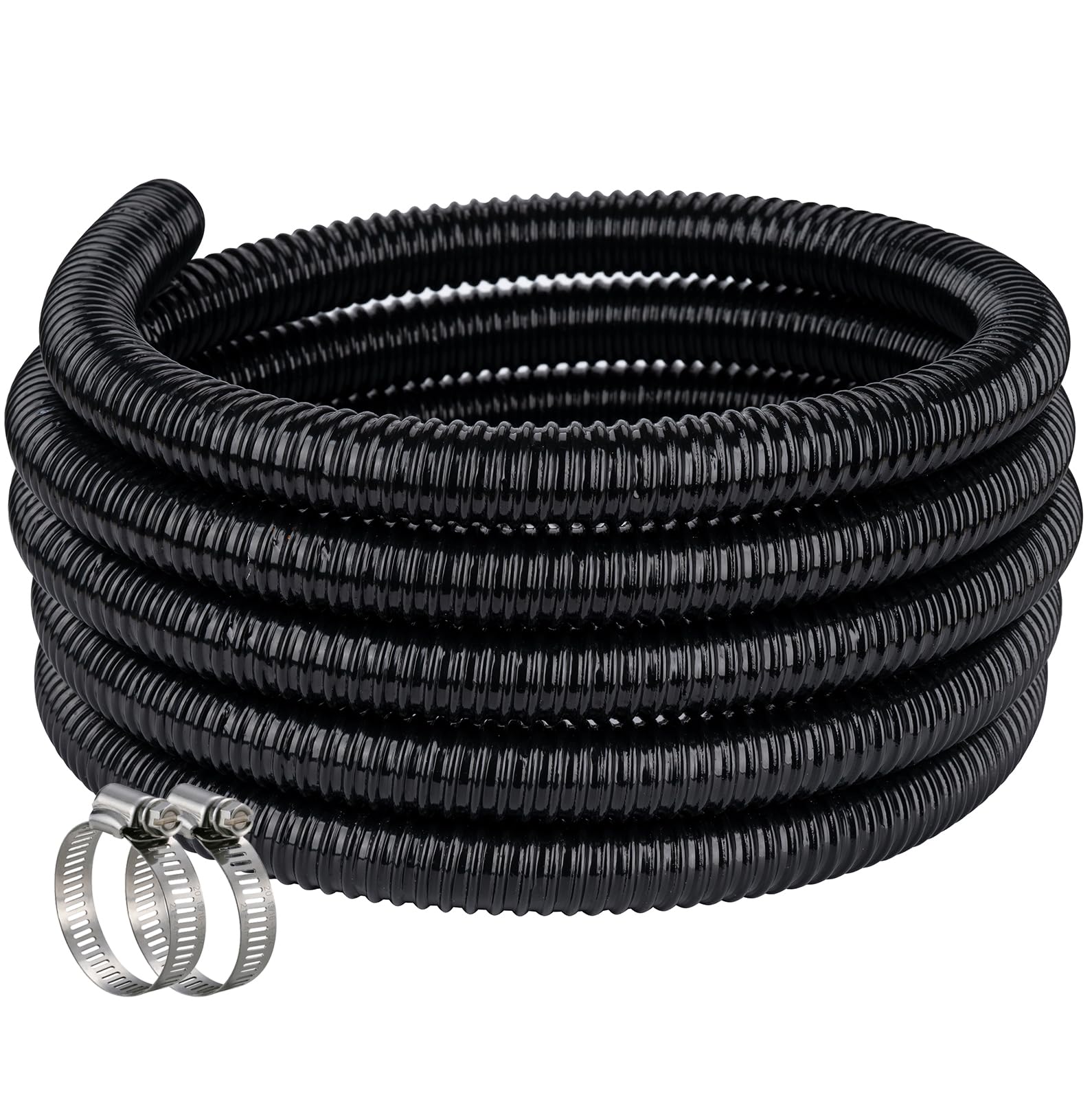 ZY-hosetube pond hose 2in 10ft black corrugated for flexible water routing