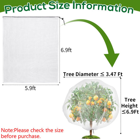 ZYP Ultra-fine mesh protects while allowing airflow to reach leaves and fruit.