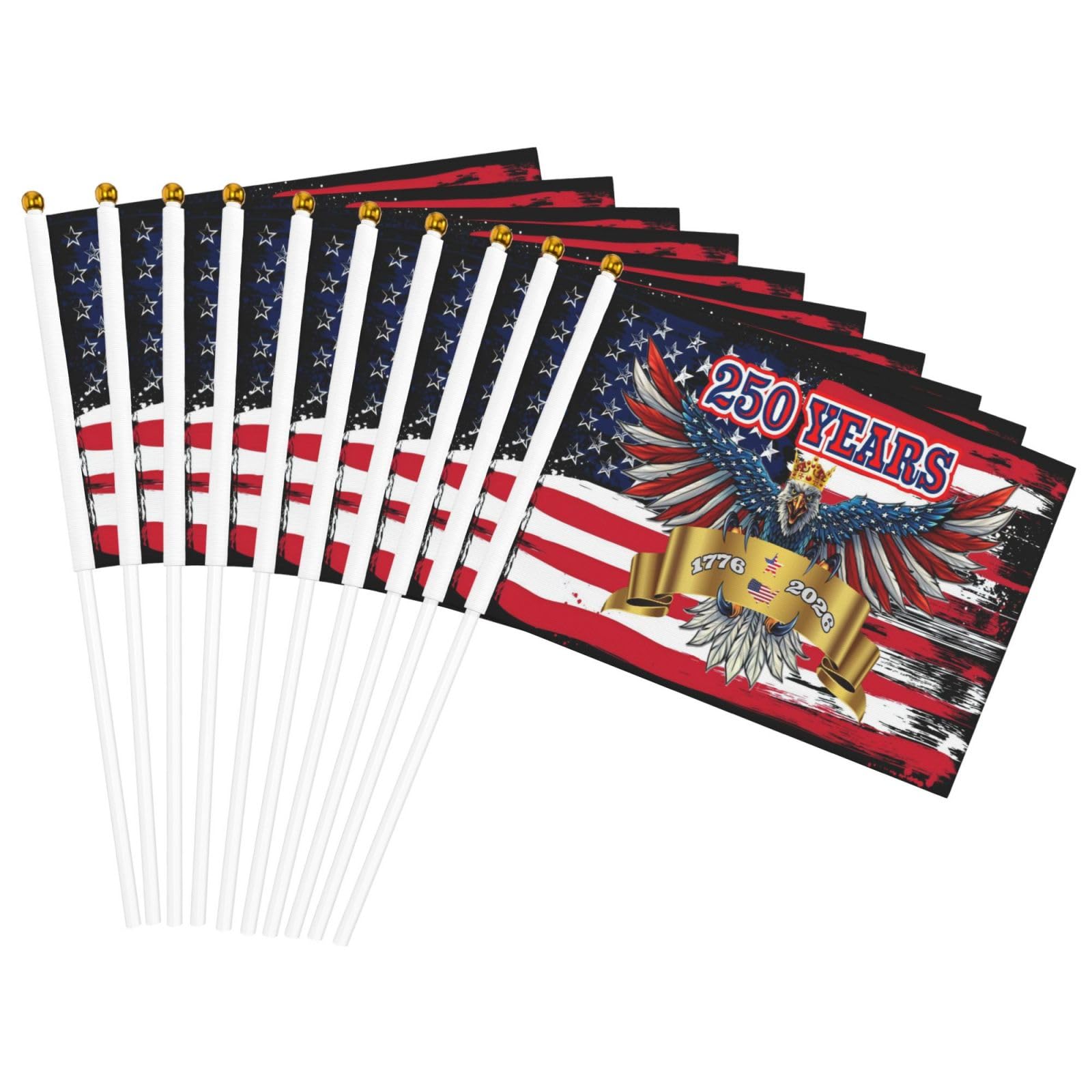 ZYATBWI 250-year American mini flag for parades and events.