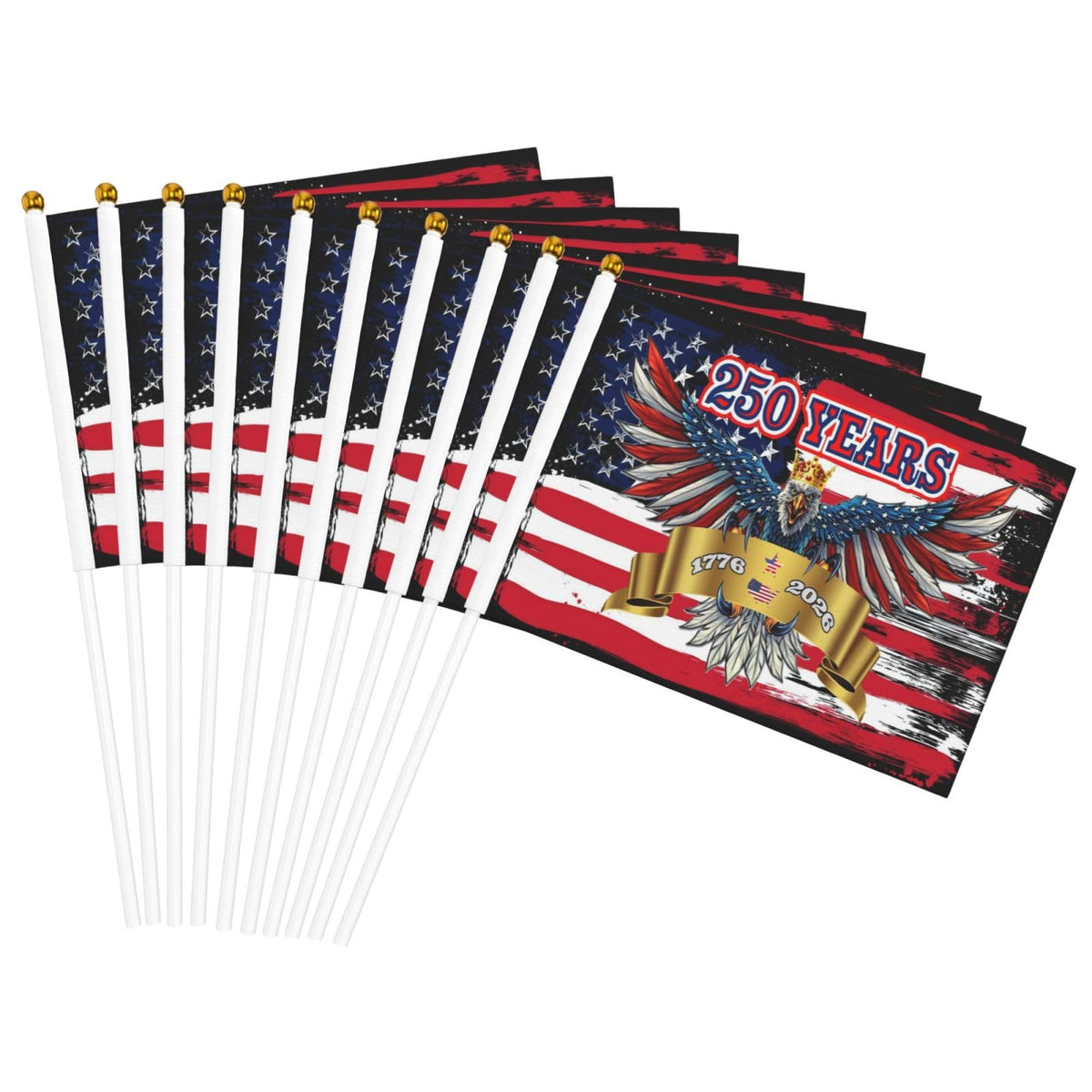 ZYATBWI 250-year American mini flag for parades and events.