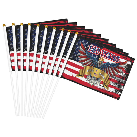 ZYATBWI 250-year American mini flag for parades and events.