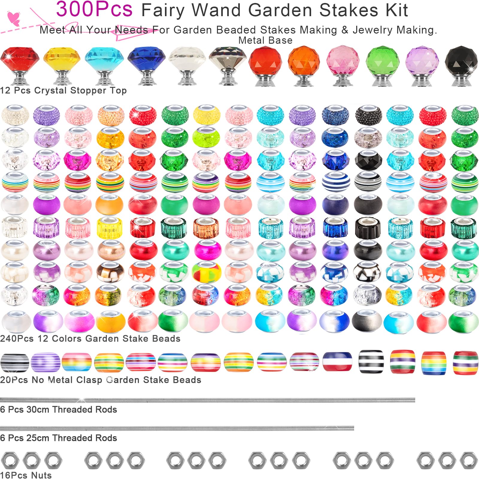 ZYEHXED colorful large-hole beads add vibrant garden sparkle