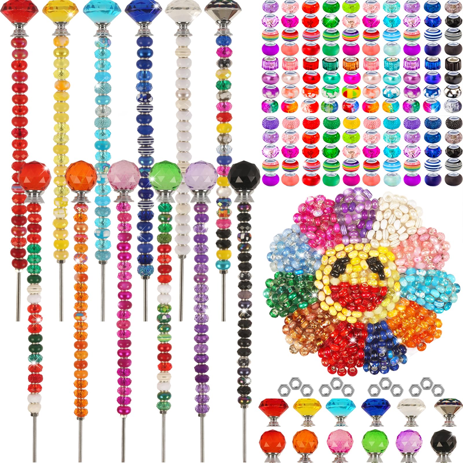 ZYEHXED garden stake with crystal topper for durable outdoor decor