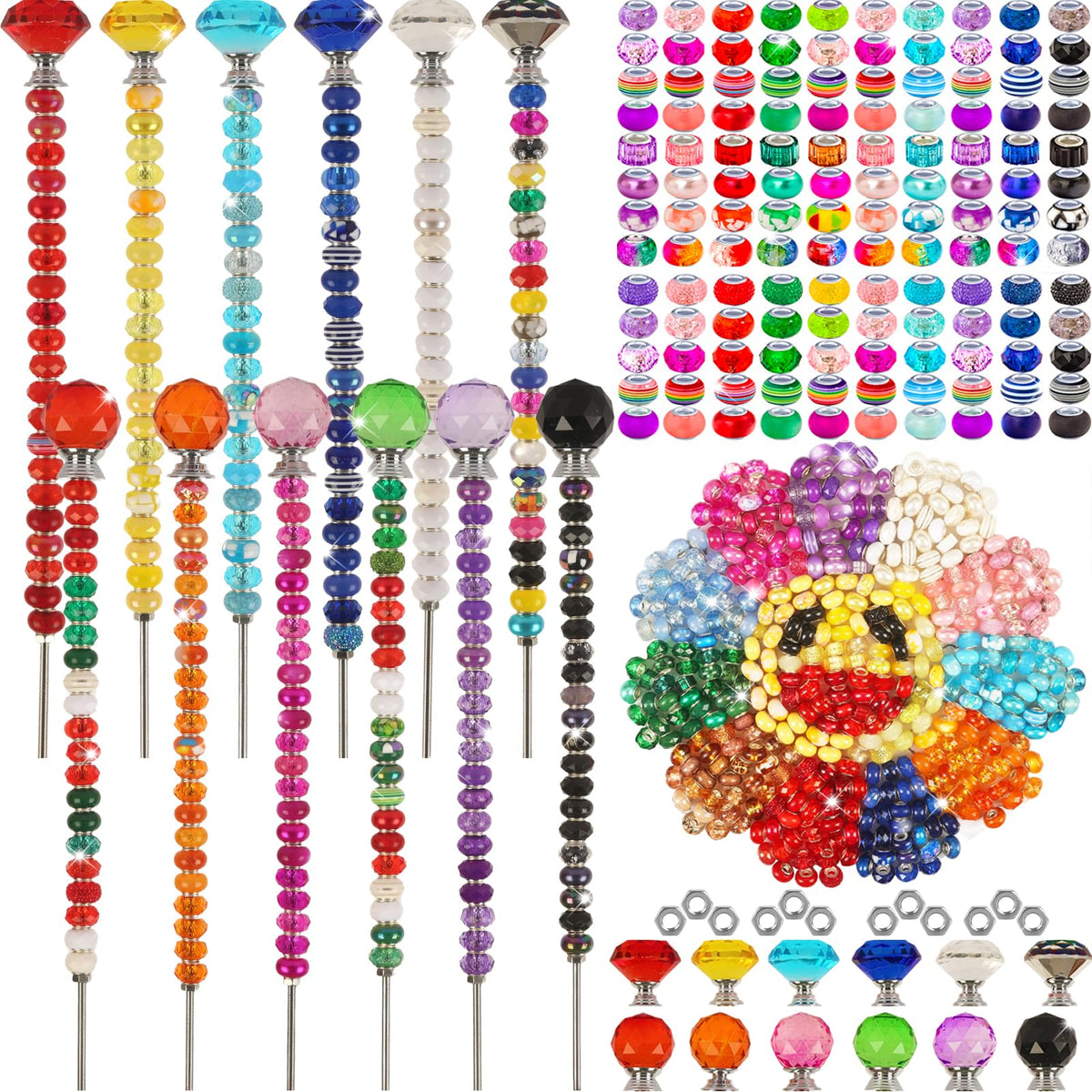 ZYEHXED garden stake with crystal topper for durable outdoor decor