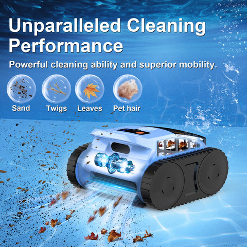 Zyerch pool vacuum in wall cleaning mode removing vertical surface residue
