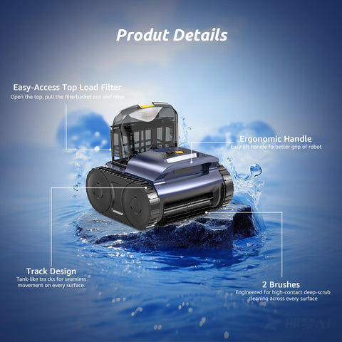 Zyerch SAT25 cleans floors, walls, and waterline in one pass.