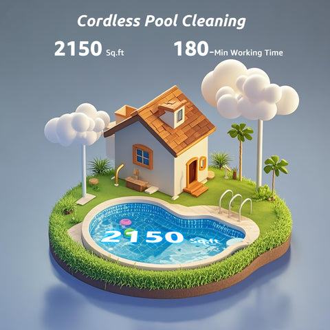 Zyerch SAT25 strong suction on pool floor and walls.
