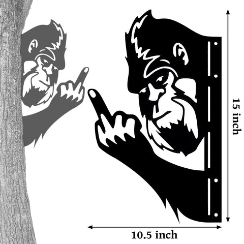 ZYFLSIYU Bigfoot silhouette garden sign enhances rustic yard decor