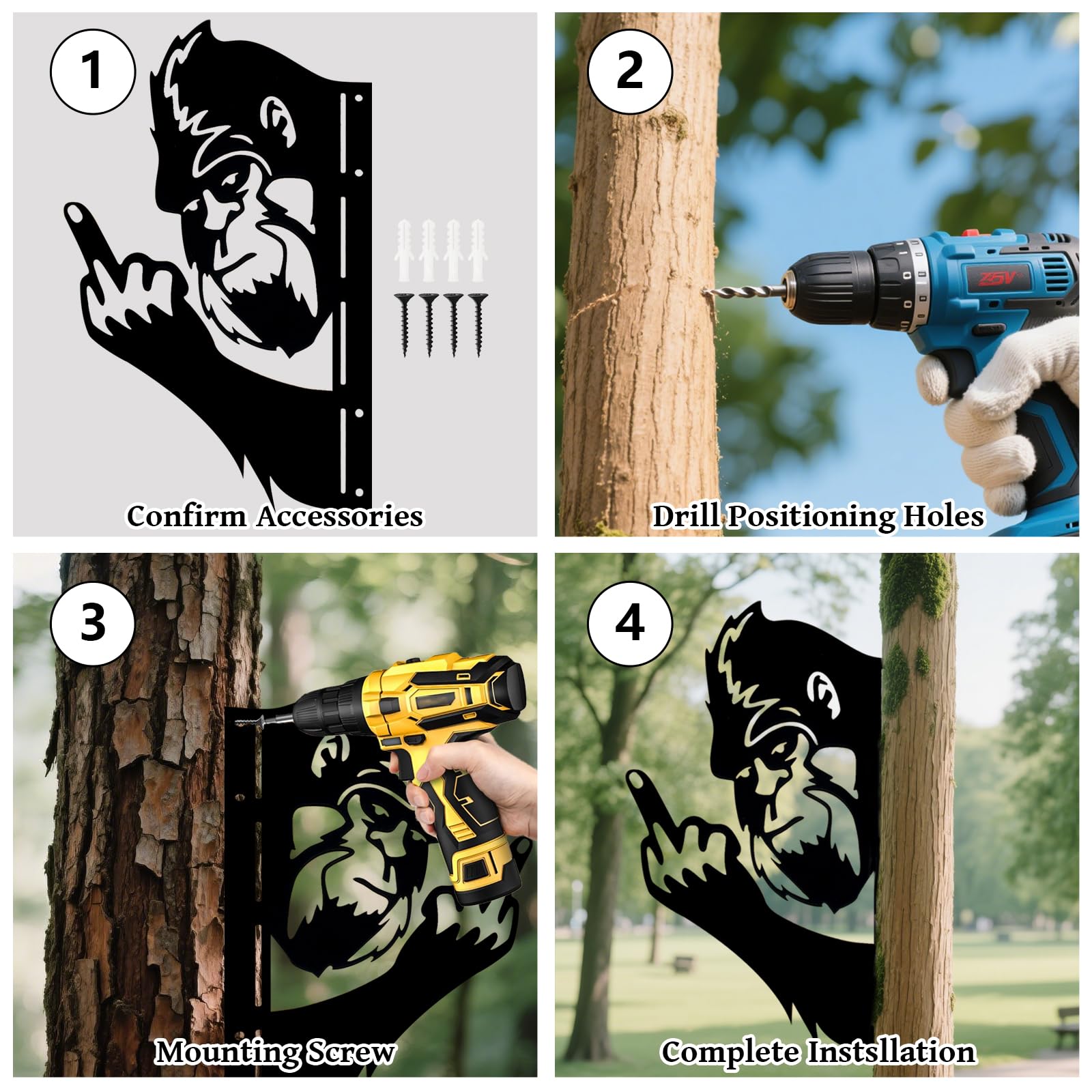 ZYFLSIYU Forest creature Bigfoot yard decor for outdoors