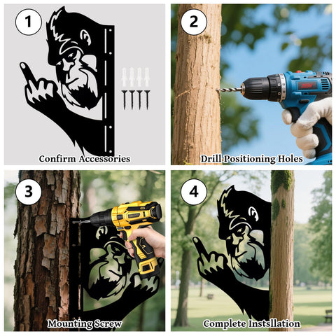 ZYFLSIYU Forest creature Bigfoot yard decor for outdoors