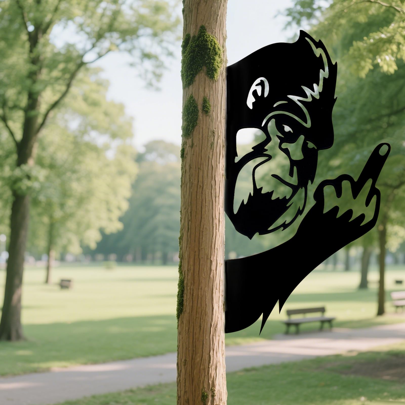 ZYFLSIYU Weather-resistant Bigfoot wall art withstands the elements
