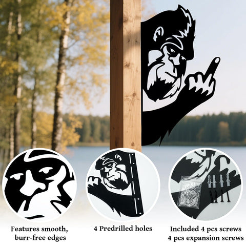 ZYFLSIYU Bigfoot hugging a tree yard sign for outdoors
