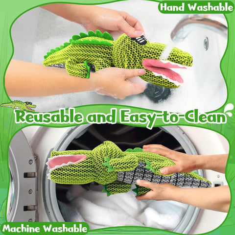 ZYIDBNG crocodile hot tub sponge made from durable mesh.