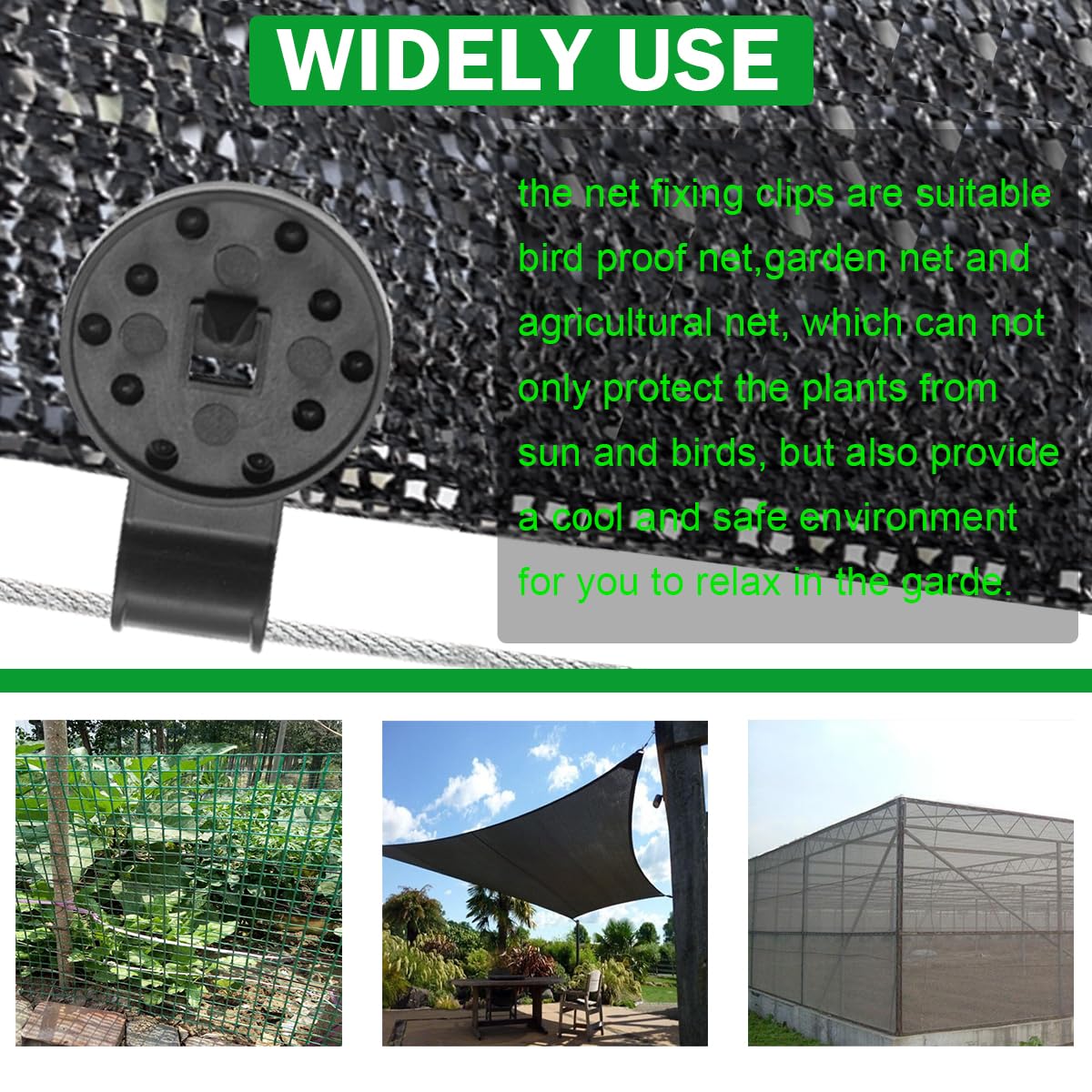 ZYLJHZ shade net clips with barb design for reliable fixing